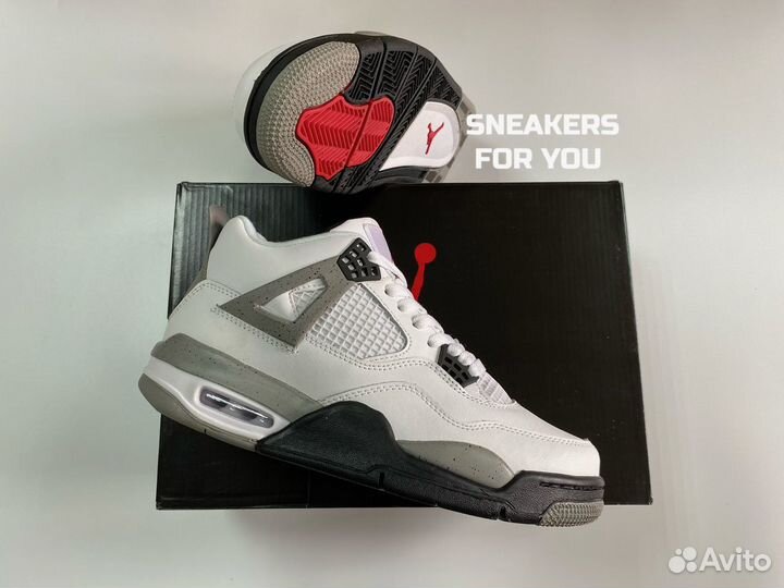 Кроссовки Nike air jordan 4 retro Cement