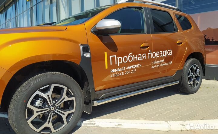 Защита переднего бампера Renault Duster 2021г
