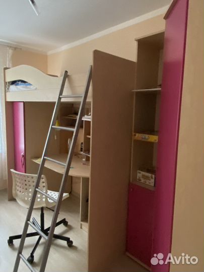 Кровать-чердак для девочки