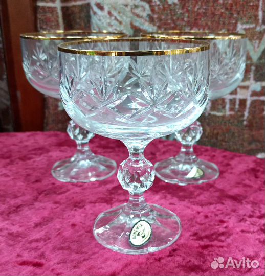 Хрустальная креманка, Богемия, Чехословакия