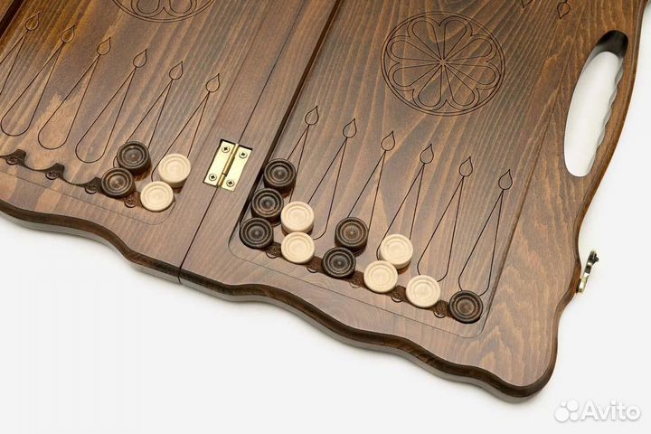 Нарды резные Балийский тигр 51 х 54 см бук Армения 62663