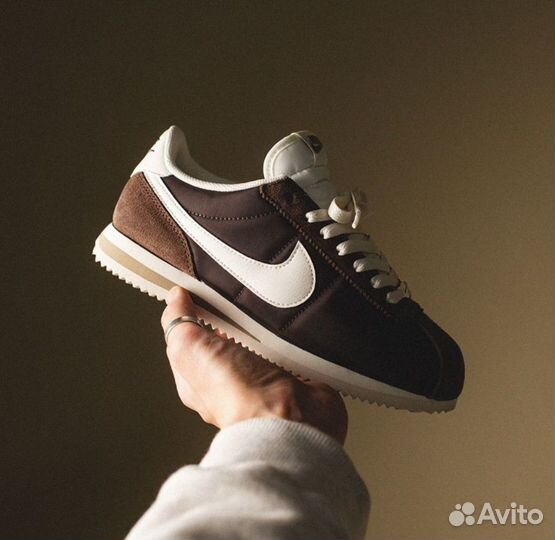 Кроссовки nike cortez коричневые