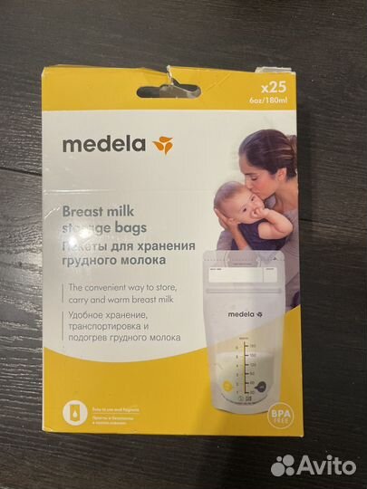 Молокоотсос ручной medela/пакеты для молока