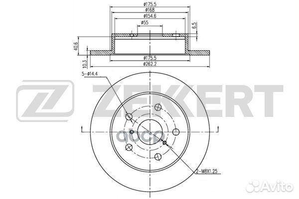 Диск торм. зад. Geely Emgrand 7 09- bs-6240 Zek