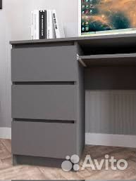 Стол письменный в стиле икеа Мори мс2 графит