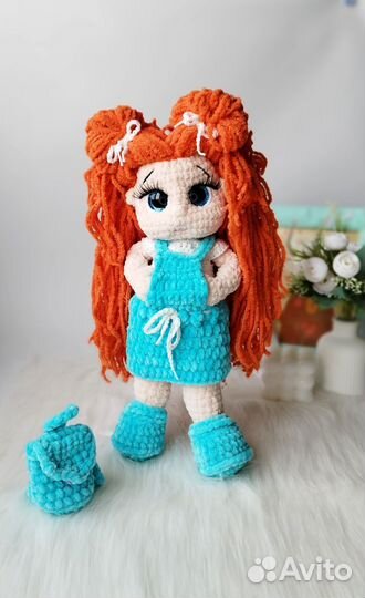 Вязаные игрушки кукла