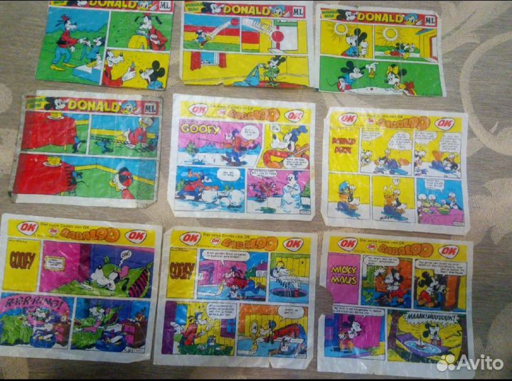 Вкладыши от жвачек