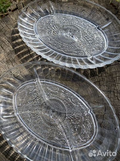 Тарелка для закусок хрустальная