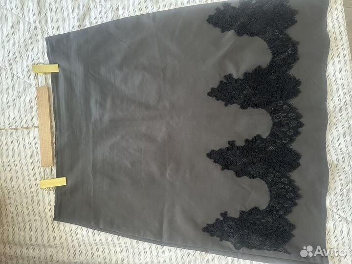 Юбка трапеция ручная работа l/xl