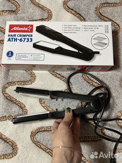 Щипцы для завивки волос гофре Atlanta