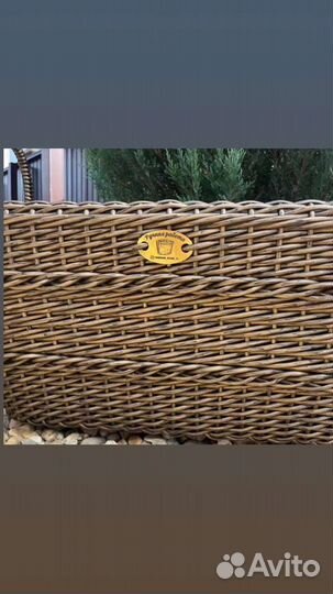 Дровница из ротанга 40 л