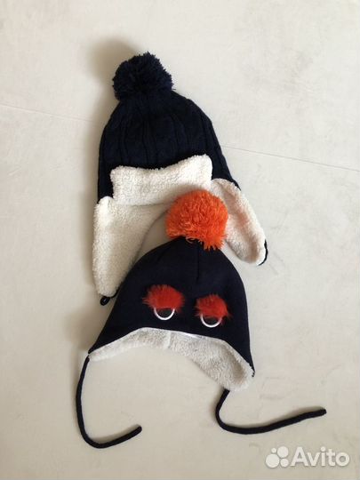 Шапка теплая для мальчиков новая 48-50 50-52