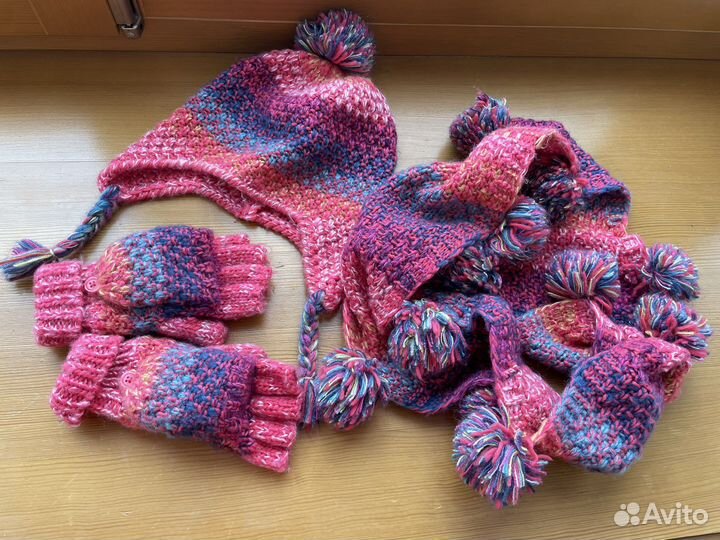 Снуд, шапка, варежки/перчатки