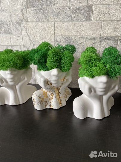 Ваза кашпо из гипса