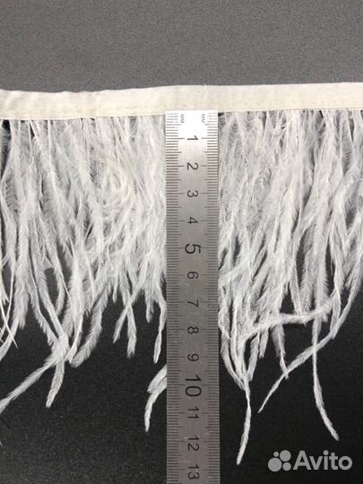 Тесьма с перьями страуса перо 8-10 см