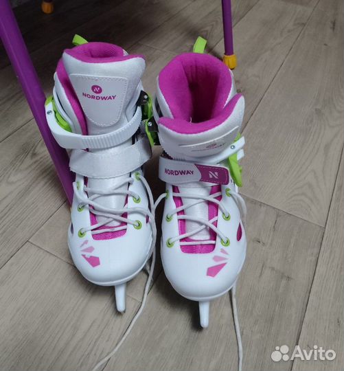 Коньки детские раздвижные 30 33