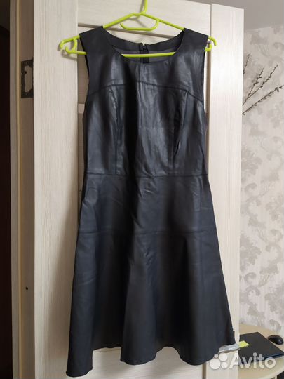 Сарафан кожаный 42