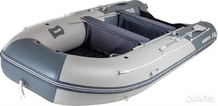 Надувная лодка gladiator E450PRO светло/темно-серы
