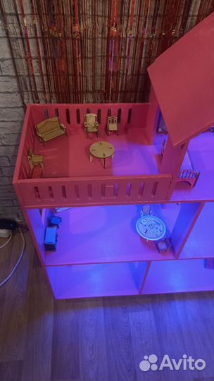 Большой кукольный домик деревянный бу