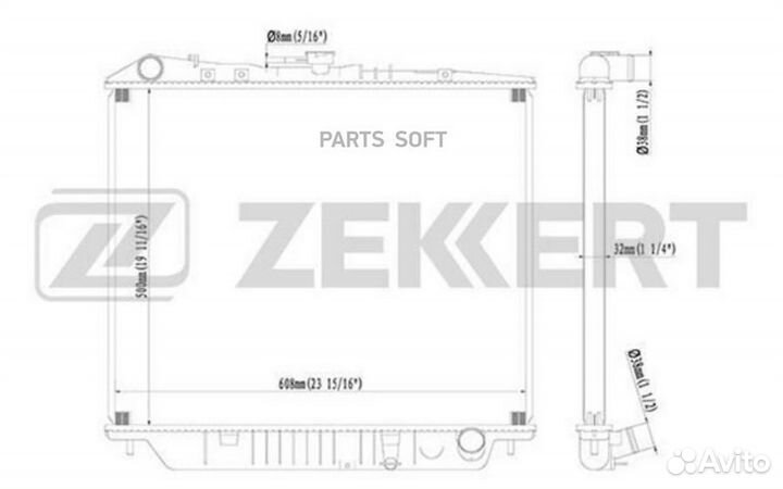 Радиатор охлаждения Исузу Трупер II 91