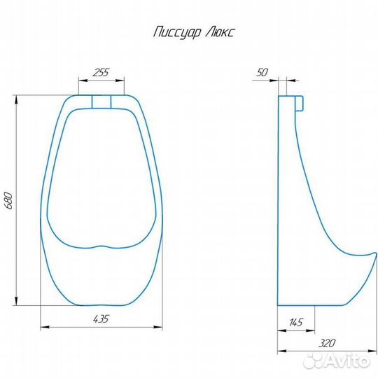 Писсуар Люкс Белый Rosa