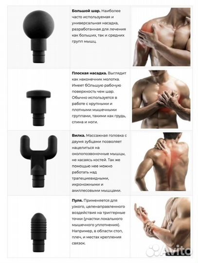 Ударный пистолет, массажёр, Fascial massager