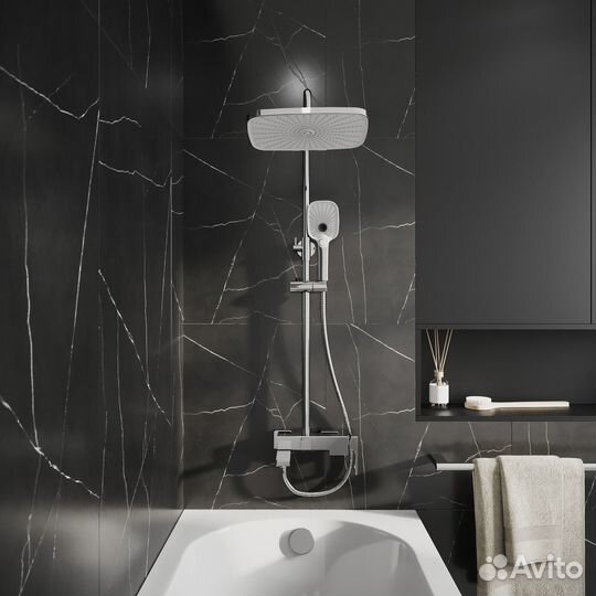 Душ. стойка с верх. душем хром глянц. Pragma 500