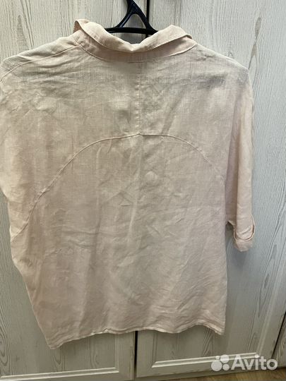 Блуза лен 100% розовая