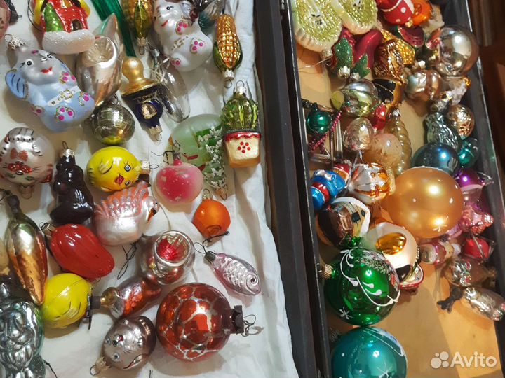 Елочные игрушки стеклянные СССР