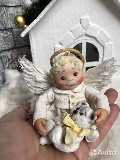 Ватная елочная игрушка