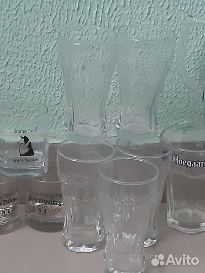 Кружки и бокалы для пива, шоты и стаканы для виски