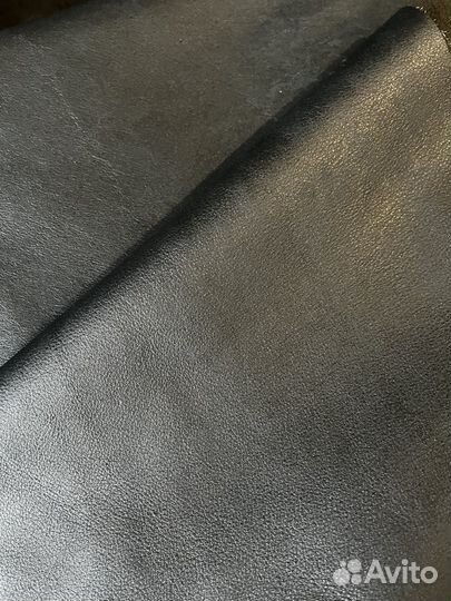 Кожа чёрная крс натуральная