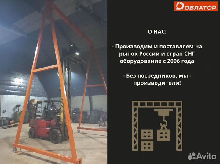 Кран козловой мпу перегрузочный усиленный