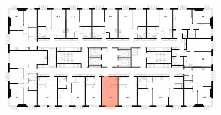 Квартира-студия, 19,8 м², 23/33 эт.