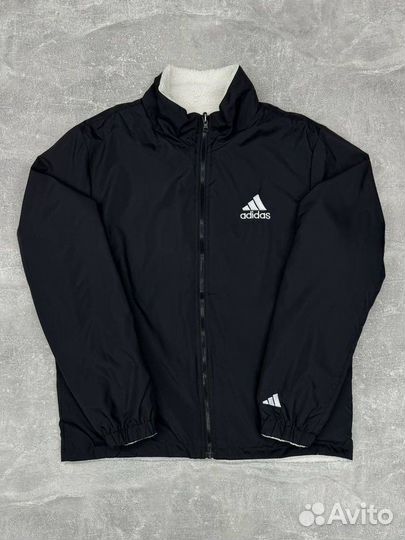 Куртка adidas двухсторонняя барашка