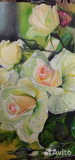Картина маслом Розы