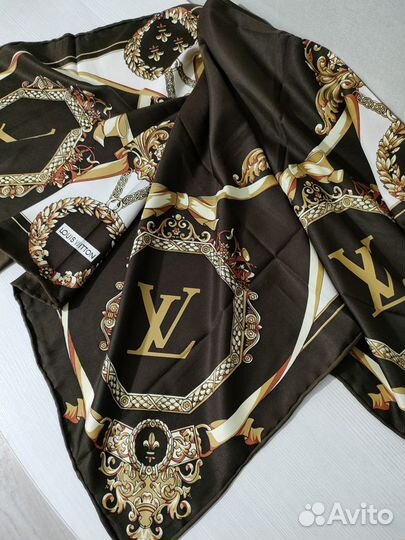 85х85 LV новый шёлковый шоколадный платок