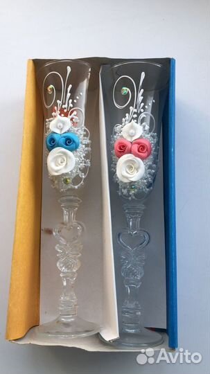 Свадебные фужеры новые