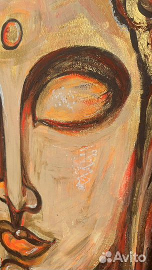 Картина акрилом Будда