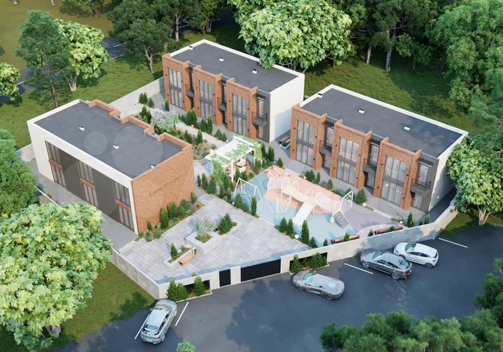 Таунхаус 95 м² на участке 2 сот.