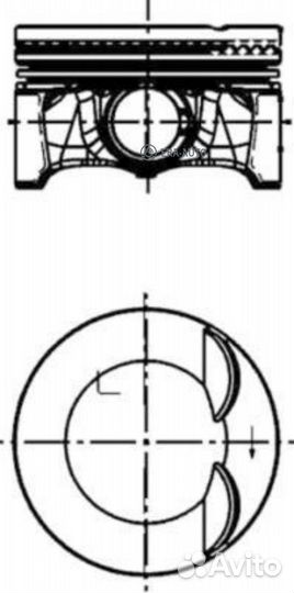 Kolbenschmidt 41501600 Поршень dm.82.51x1.2x1.2x2.0 STD (диам.пальца 23мм) Цена за 1 шт