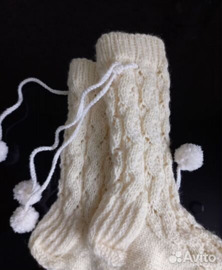 Носки шерстяные вязаные