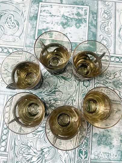 Стопки в подстаканниках СССР