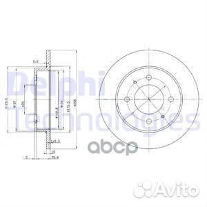 Диск торм Hyundai Coupe Elantra Lantra I II