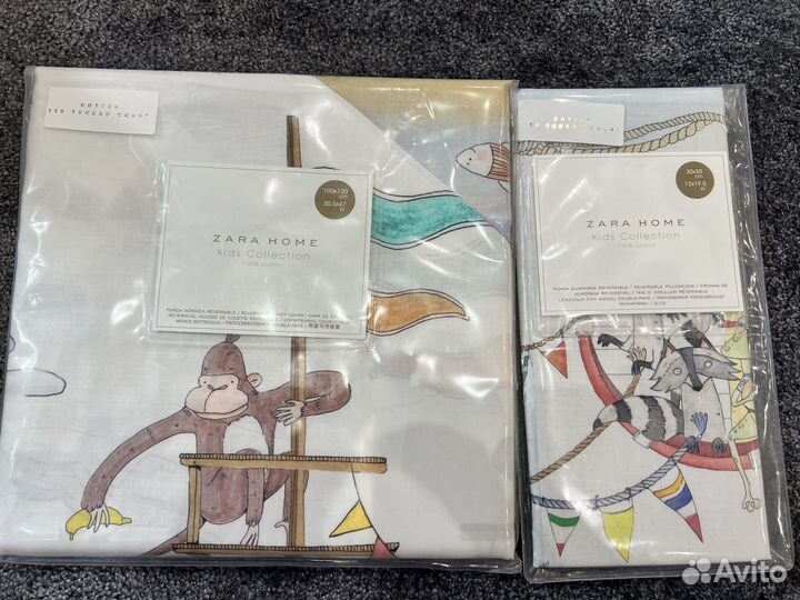 Простынь + наволочка в детскую кроватку