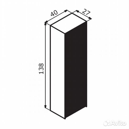 Пенал универсальный Orka Cube 40, бежевый матовый