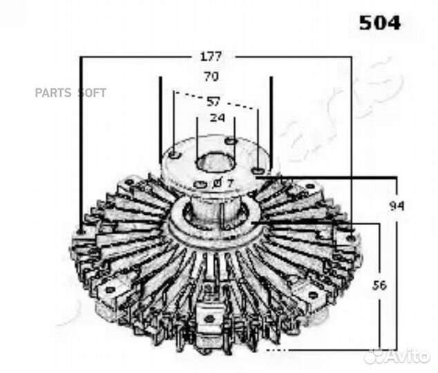 Japanparts VC-504 Вискомуфта системы охлаждения