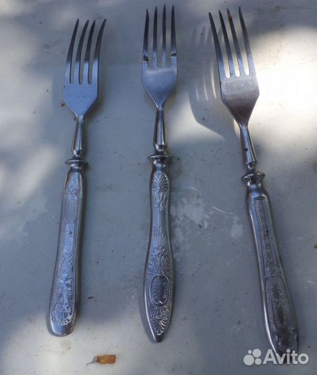 Вилки столовые, нерж., СССР
