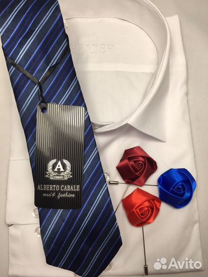 Новый Галстук мужской в полоску 7 см