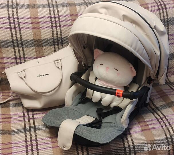 Детская коляска Aroteam Cocoline 18 бежевая (2в1)